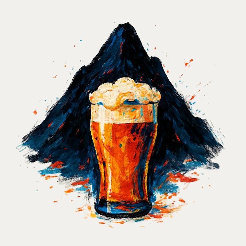 Bergbier Aquarellkunst