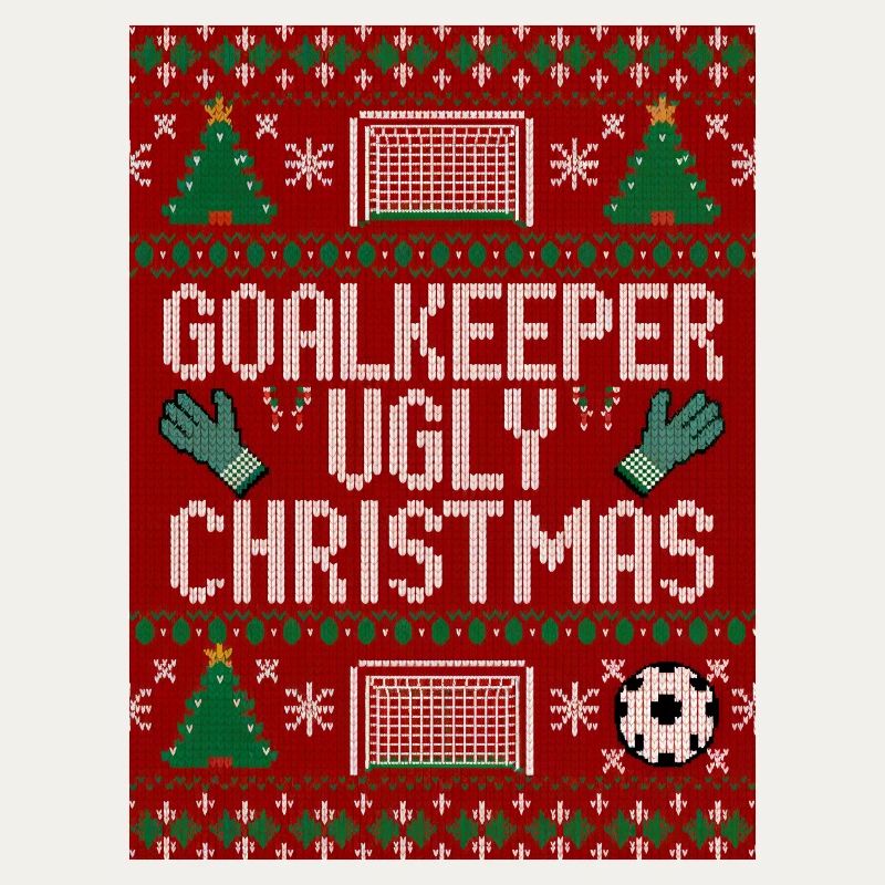 Torwart hässlicher Weihnachtspullover Design