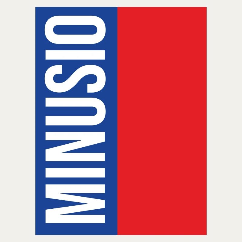 Minusio Vertical Typography Blue Red