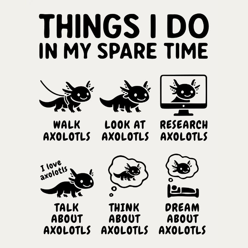 Drôle de passe-temps d’axolotl : temps de loisir