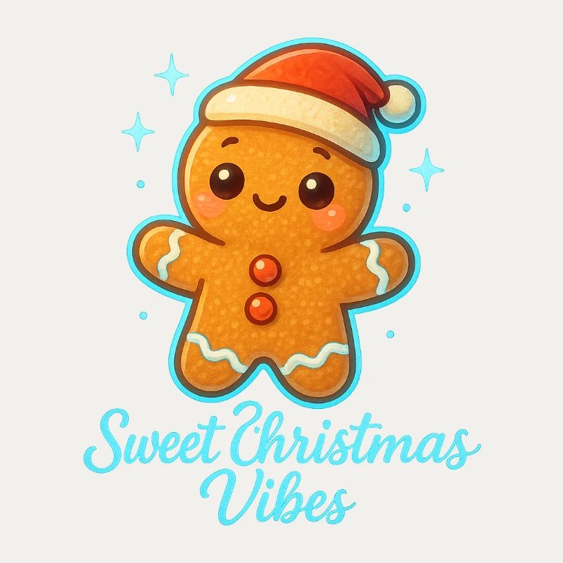 Christmas gingerbread with Santa hat