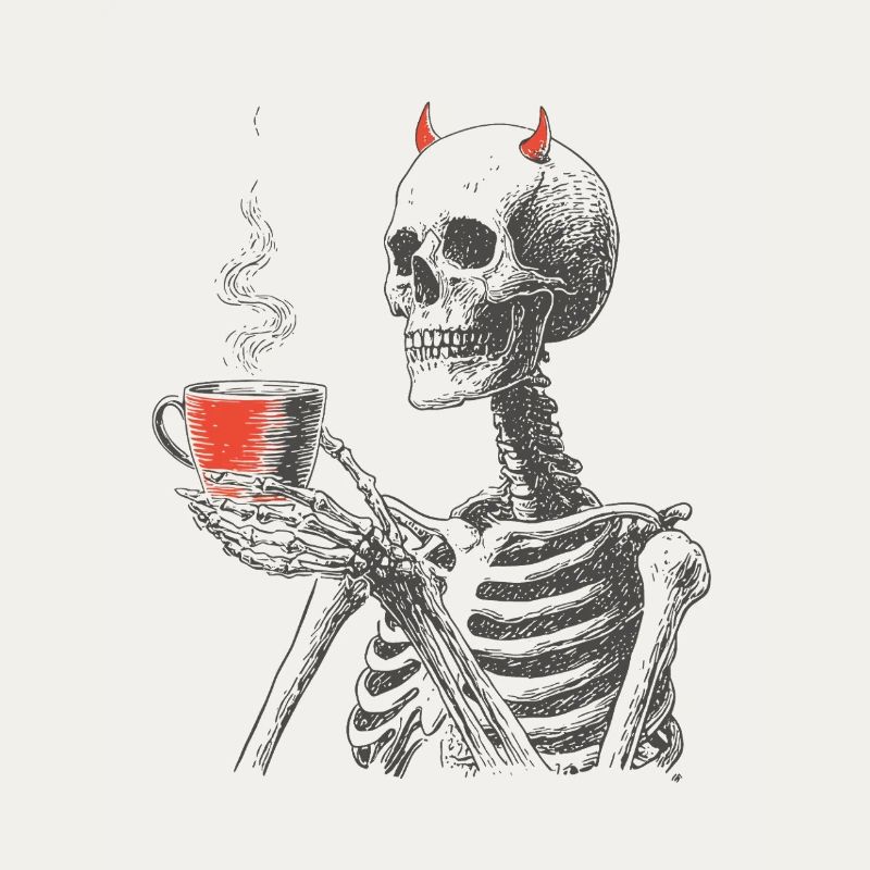 Devilish Coffee Skeleton