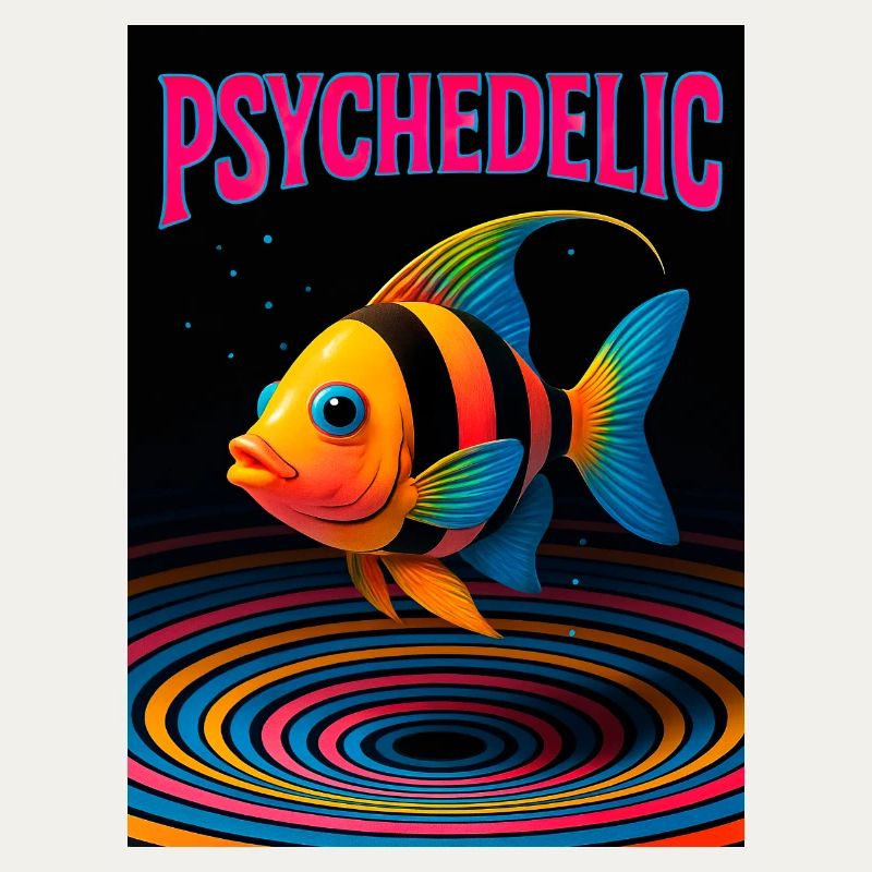 Psychedelic Fish in Spirals
