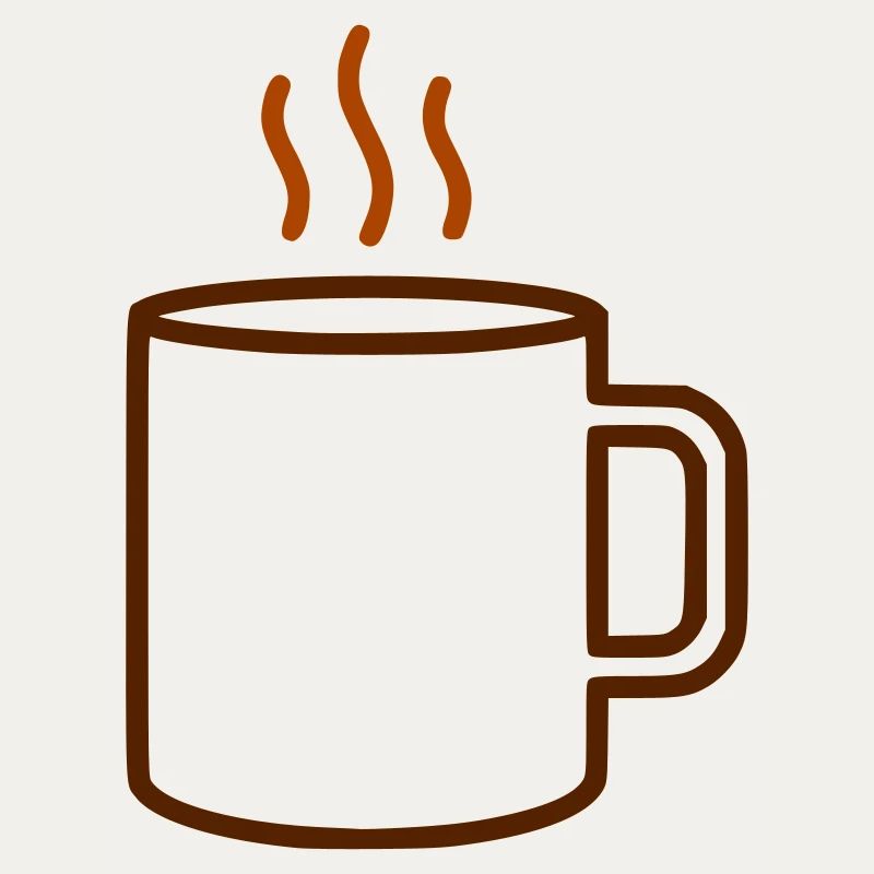 Kaffeetasse Dampf Outline