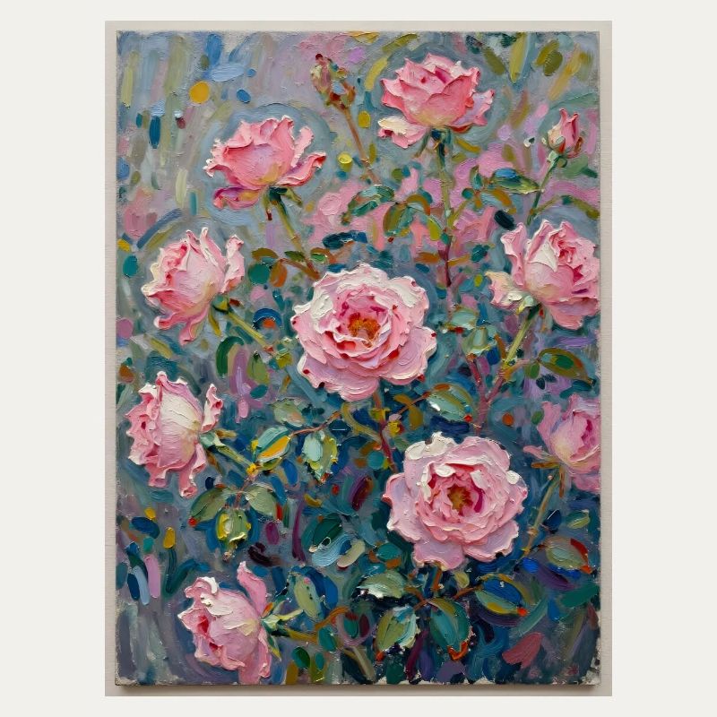 Impâte rose dans un jeu de couleurs