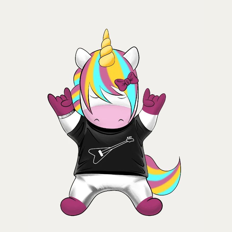 Regenbogen Einhorn Rocker