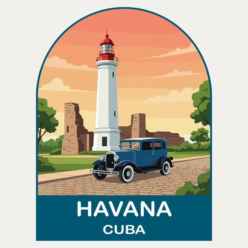Havana Cuba Oldtimer-Reiseplakat
