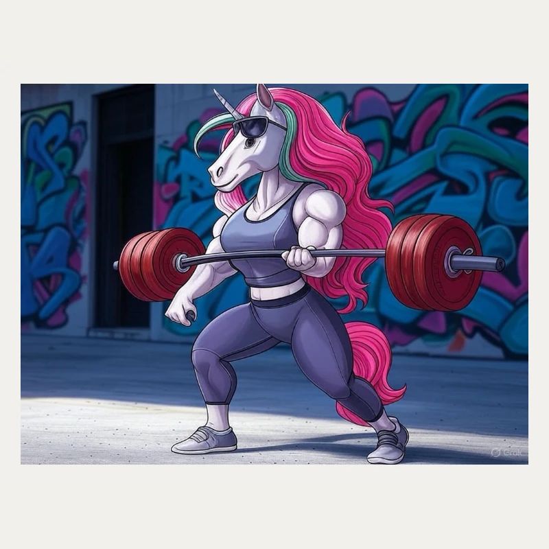 Kraftvolles Einhorn-Training