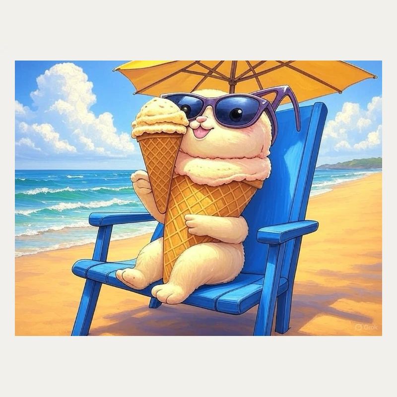 Strand Bunny Eiscreme Sonnenbrille