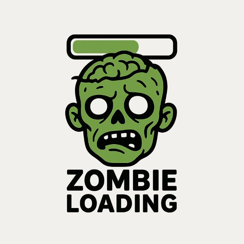 Graphique de Crâne en charge de zombie