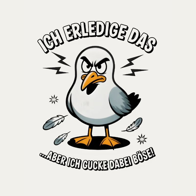 Möwe Seevogel Nen scheiss muss ich