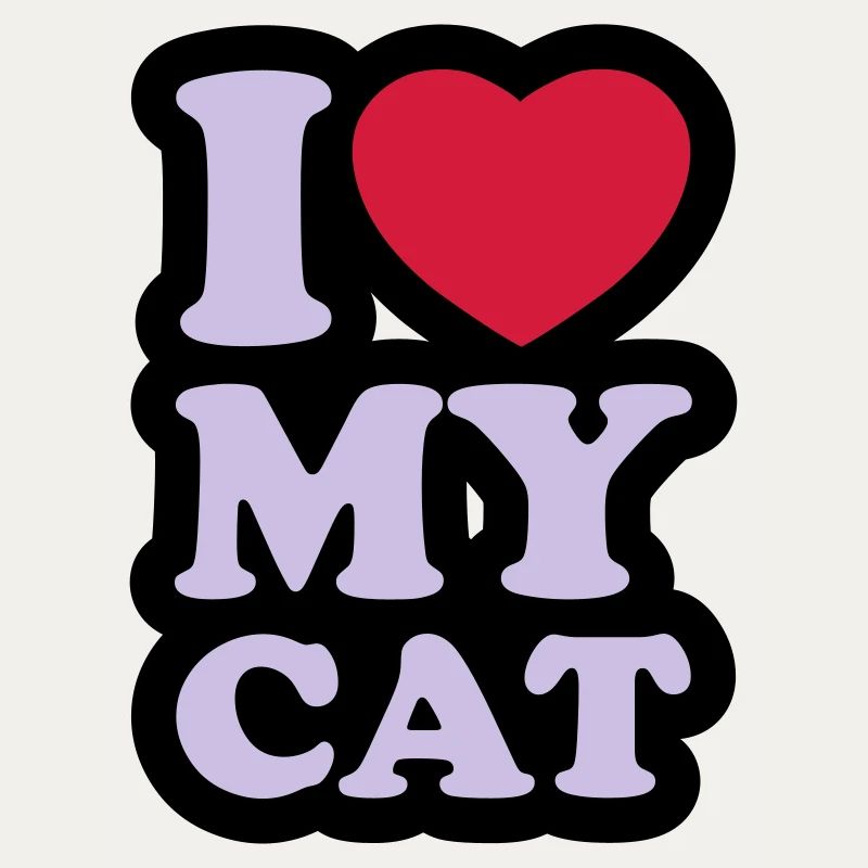 I love my cat - J'aime mon chat