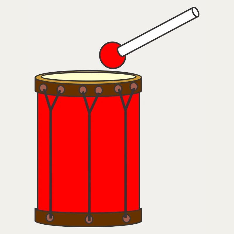 Große rote Trommeltrommel