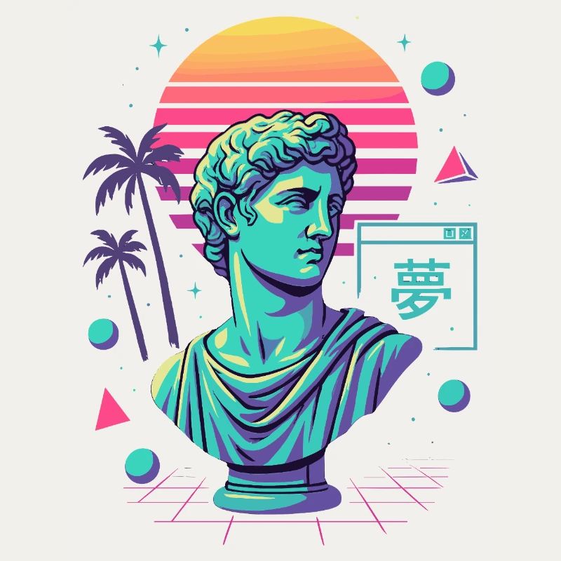 Vaporwave Aesthetics – Ancient Meets Neon