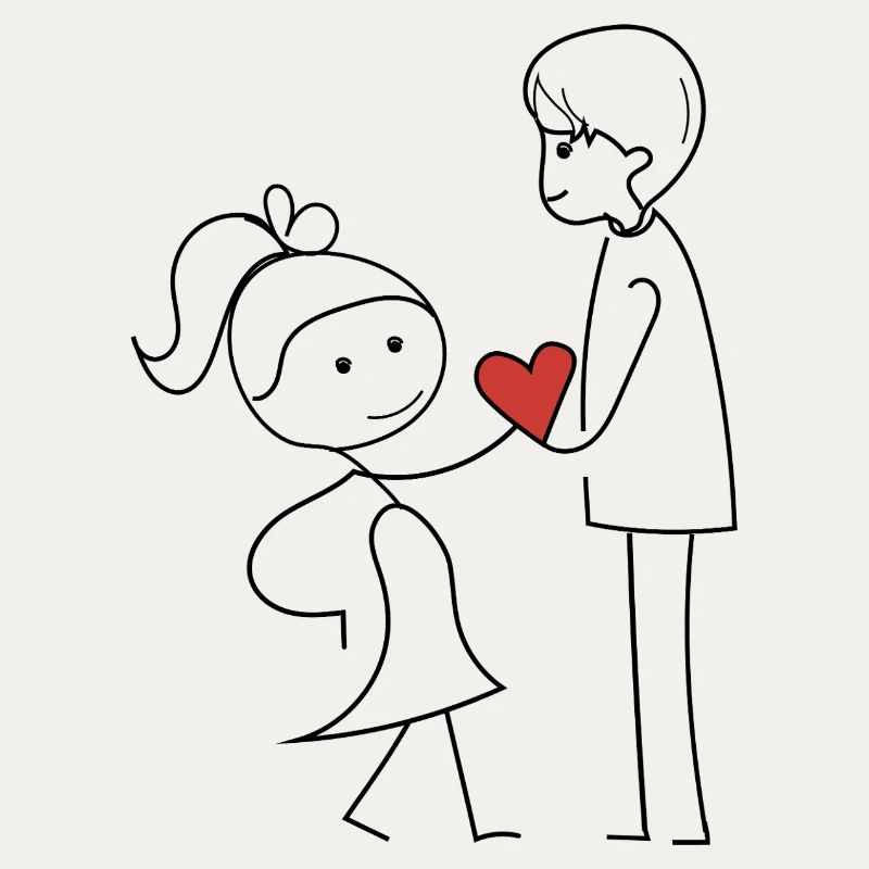 Friends exchanging affection