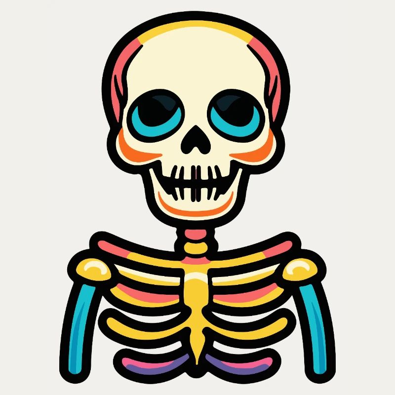 Skelett Halloween Comic