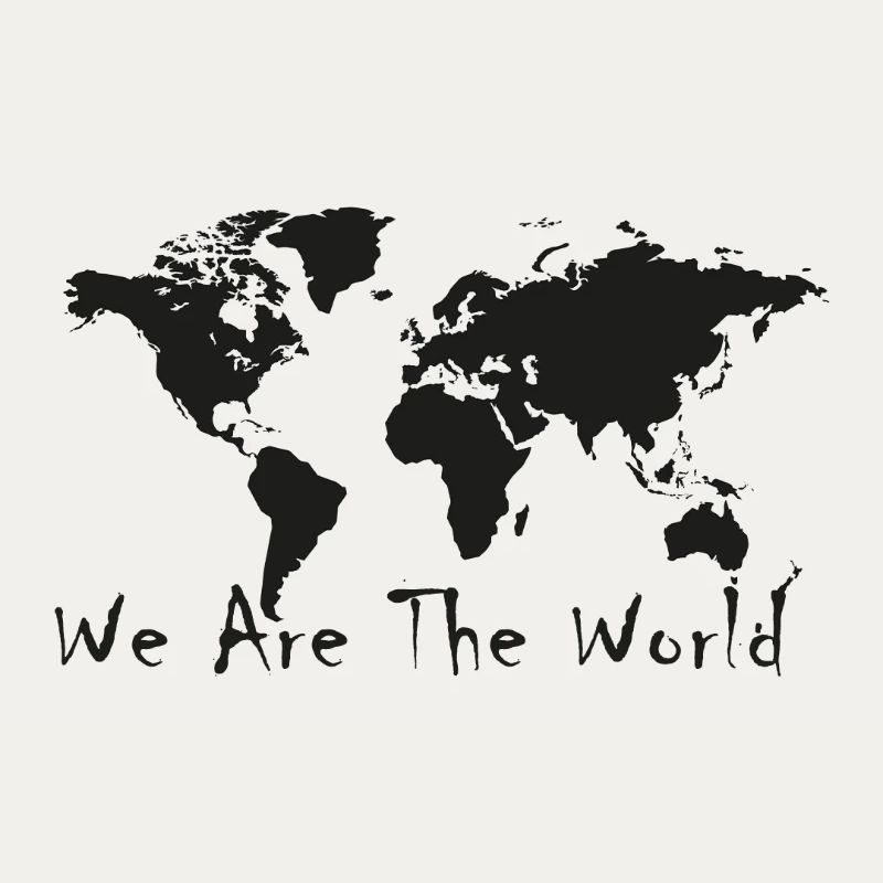World Unity Map Silhouette