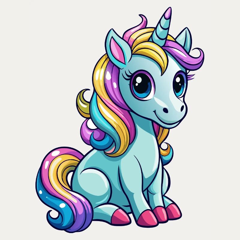 Sitzendes Einhorn