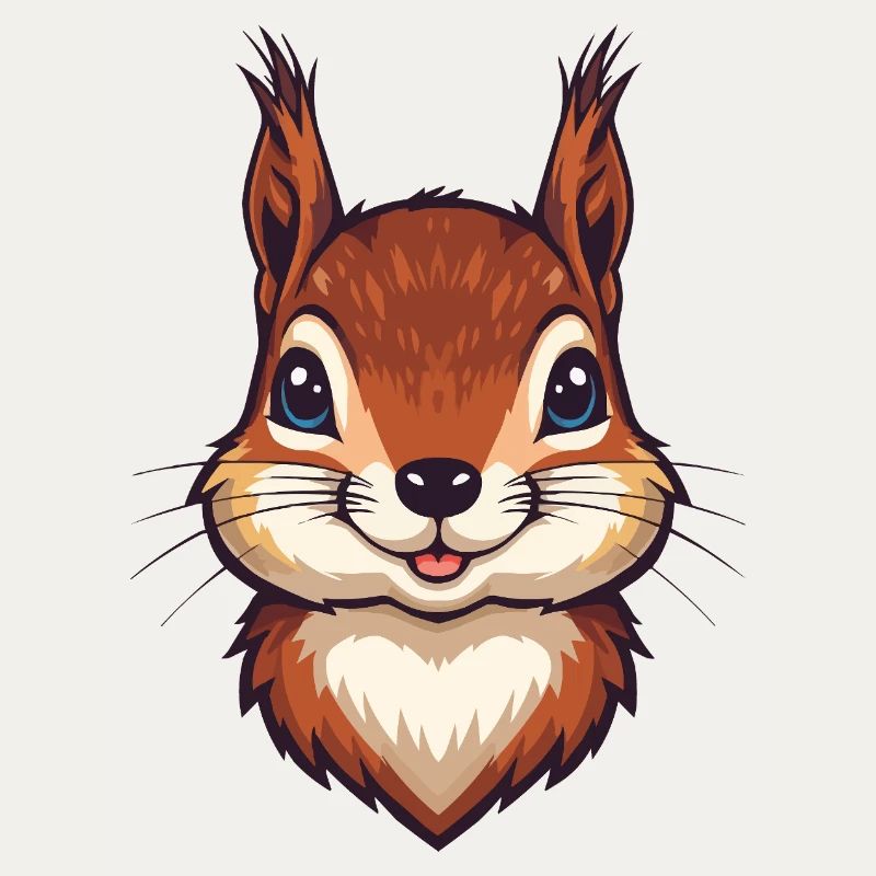 Süßer Eichhörnchen Kopf