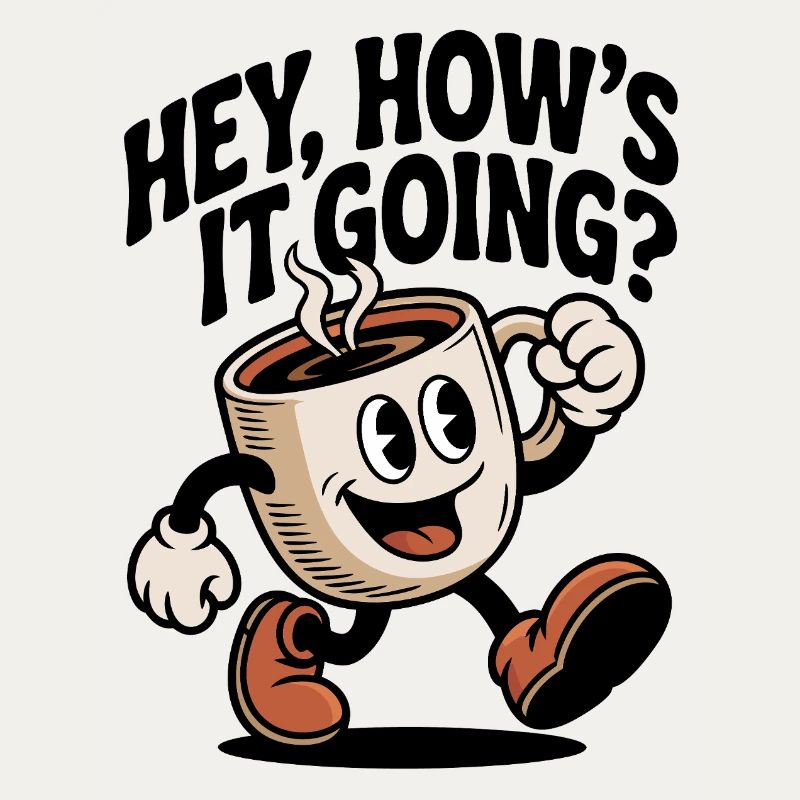 Lachender Kaffeebecher
