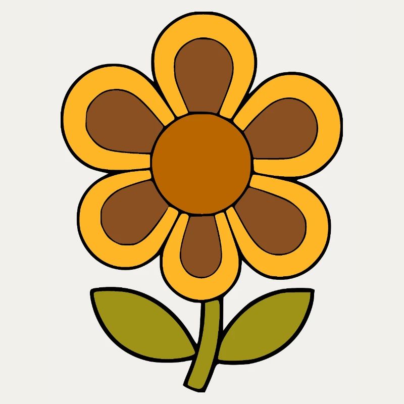 70s Flower Pattern Retro