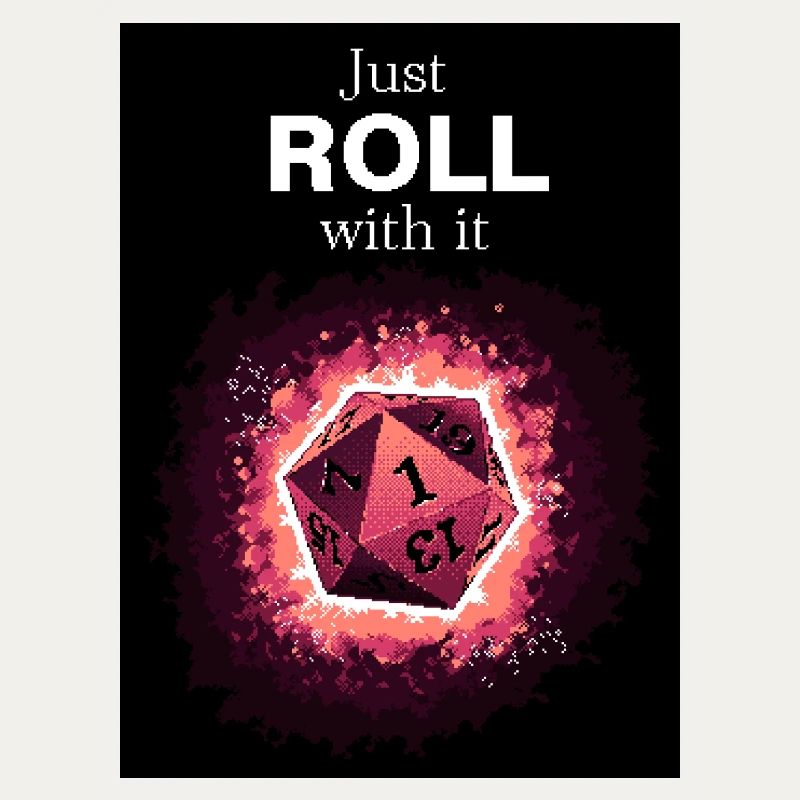 Faites simplement avec les dés rétro d20 magenta