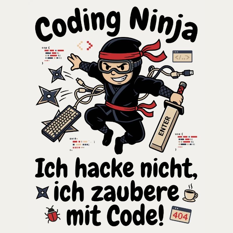 Coder Ninja Programmierer Humor