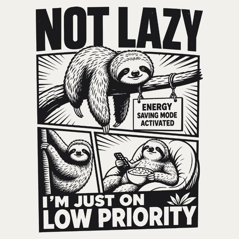 Not Lazy Low Priority Sloth