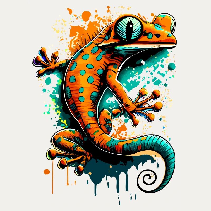 Echse Farbenfroh - Gecko Salamander Eidechse