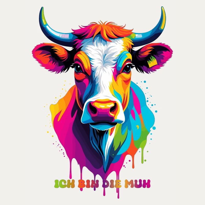 Vache colorée mignonne