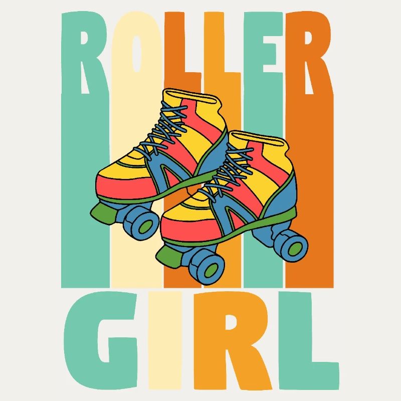 Retro Roller Mädchen