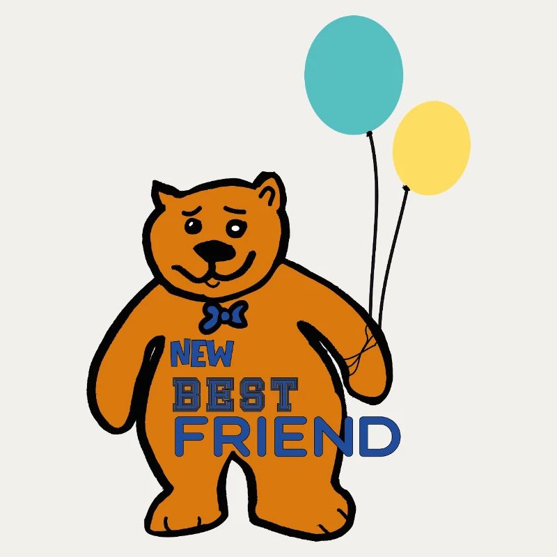 Bär mit Luftballons