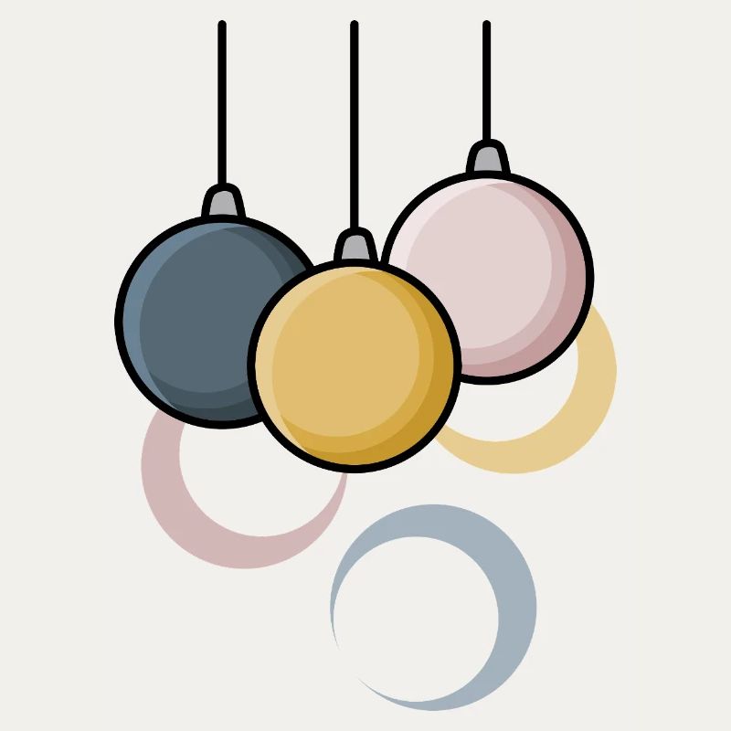 Moderne Weihnachtskugeln