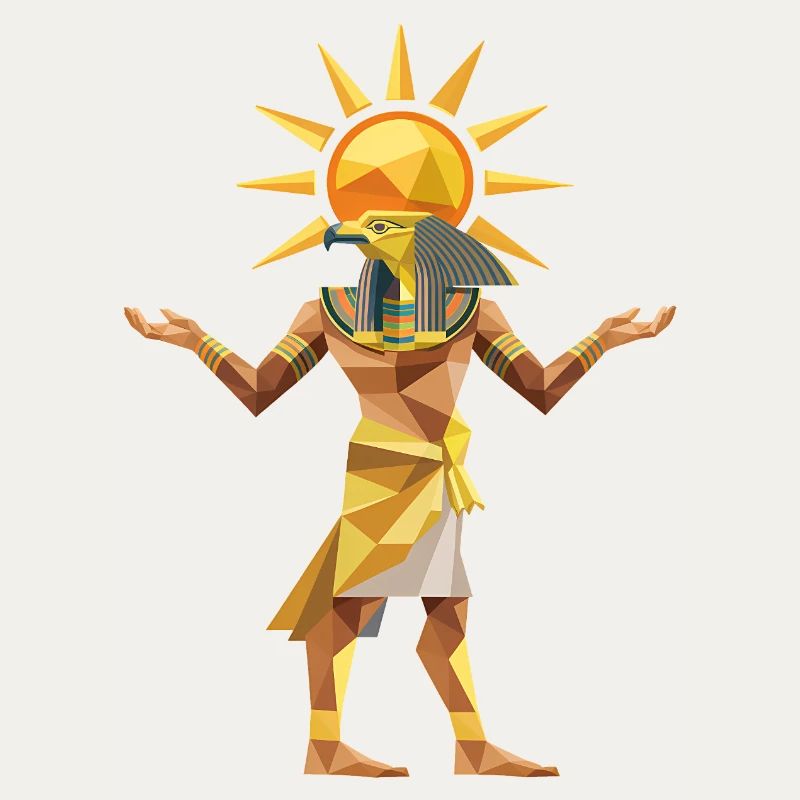 Sungod Ra - Cool Low Poly Logo