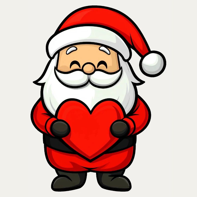 Weihnachtsmann mit Herz