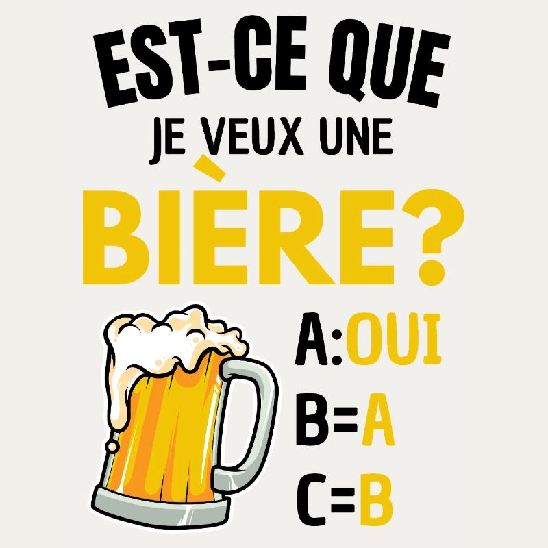 Will ich ein Bier? Beauf Alkoholwitz