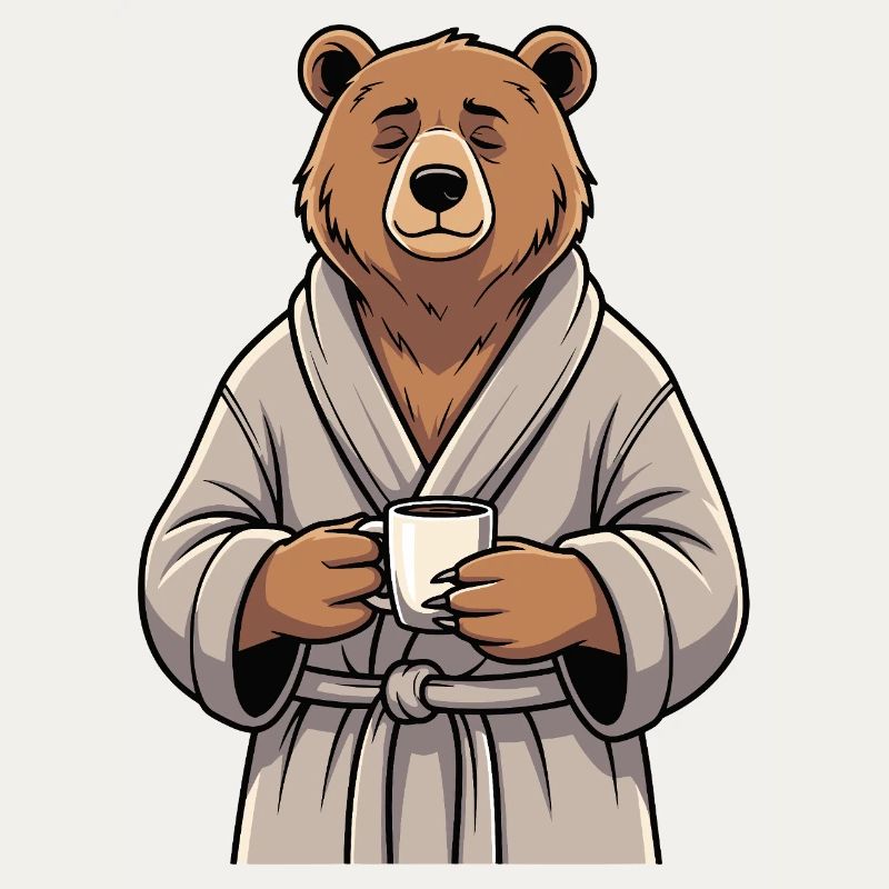 Bär mit Kaffee