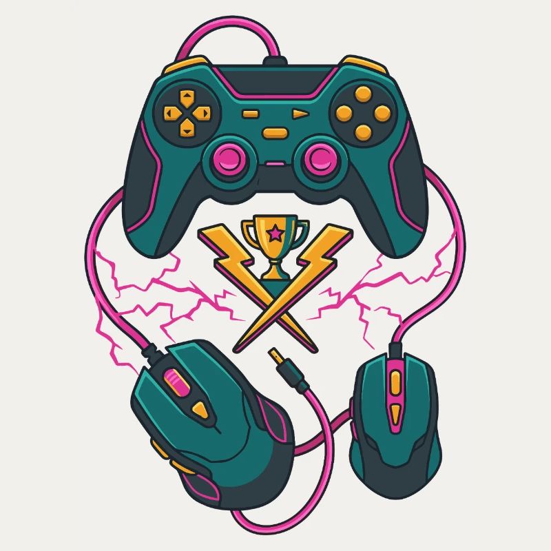 Neon Gaming Trophäe