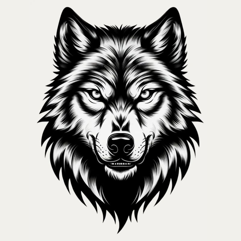 Wilder Wolfskopf – Black & White