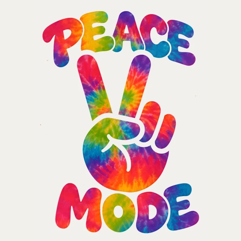 PEACE MODE – Psychedelic Retro Style with Neon Vibe