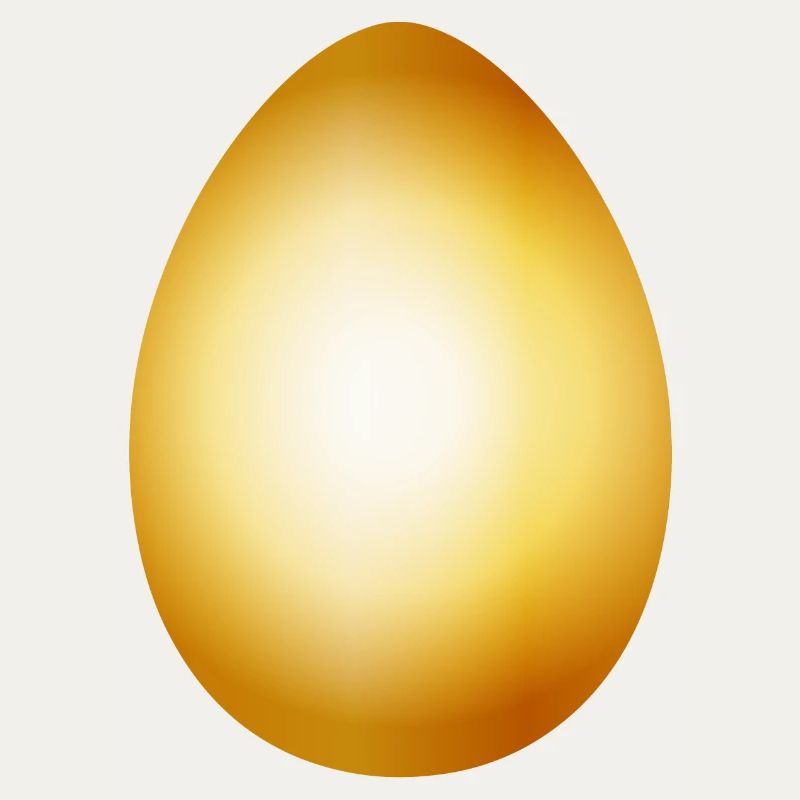 golden egg - gilded chicken egg for Easter
