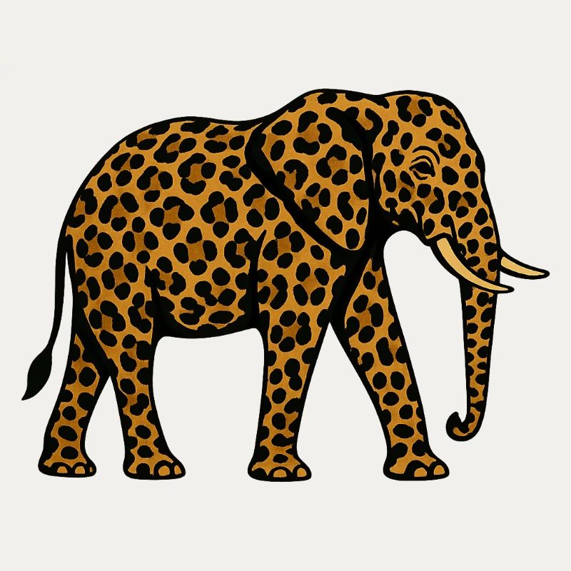 Leopard Elefant Muster