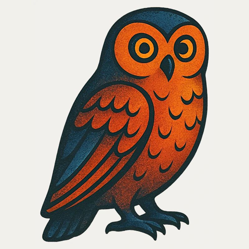 Eule mit Muster
