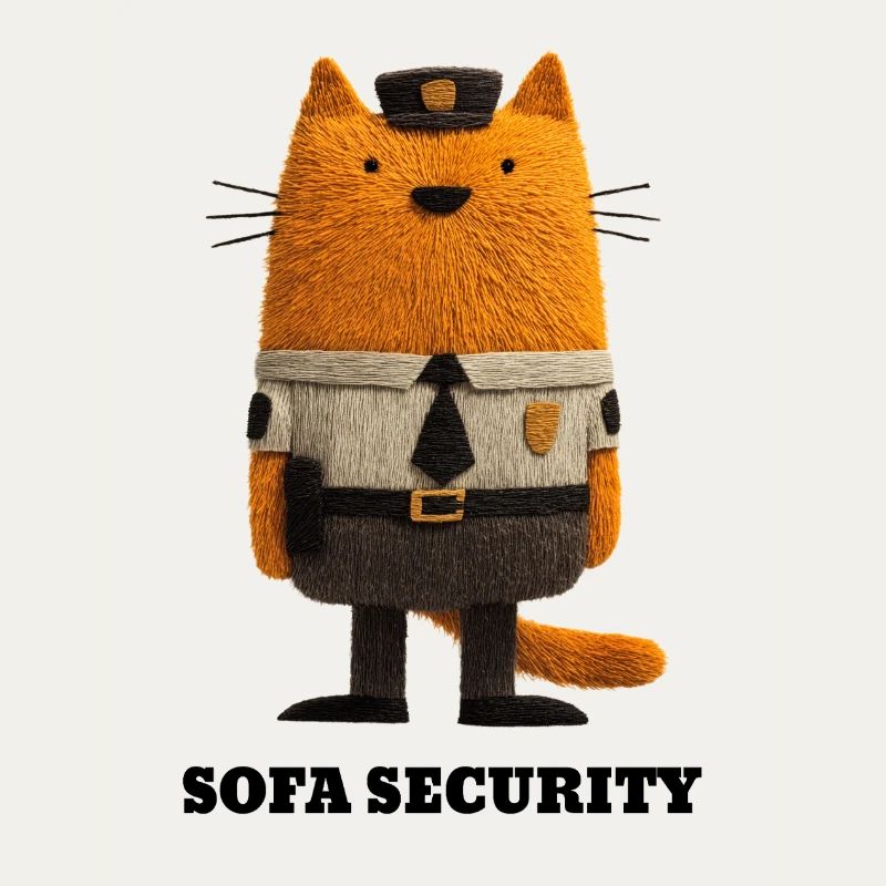 Cat in Security Look - Sofa Security