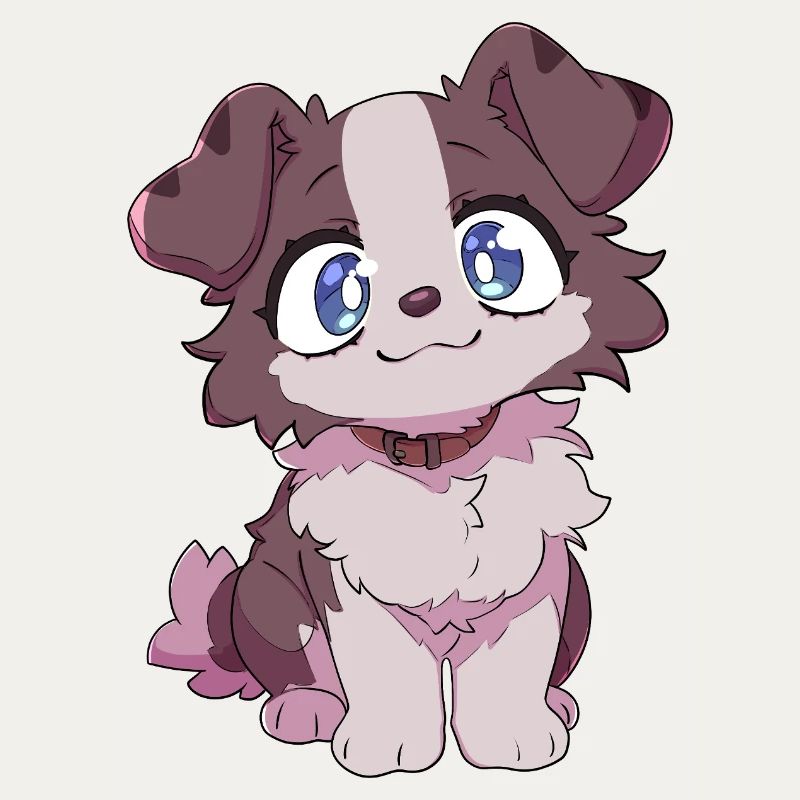 Illustration de chiot de dessin animé mignon