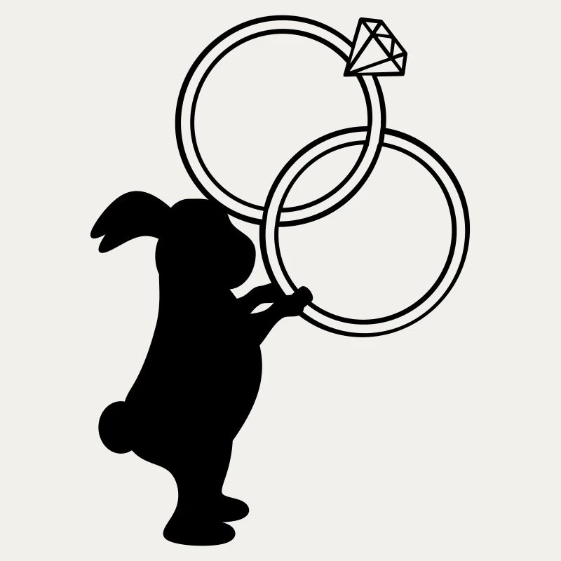Bagues de mariage Lapin de mariage