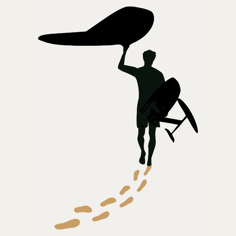 Wingfoiler avec des pas