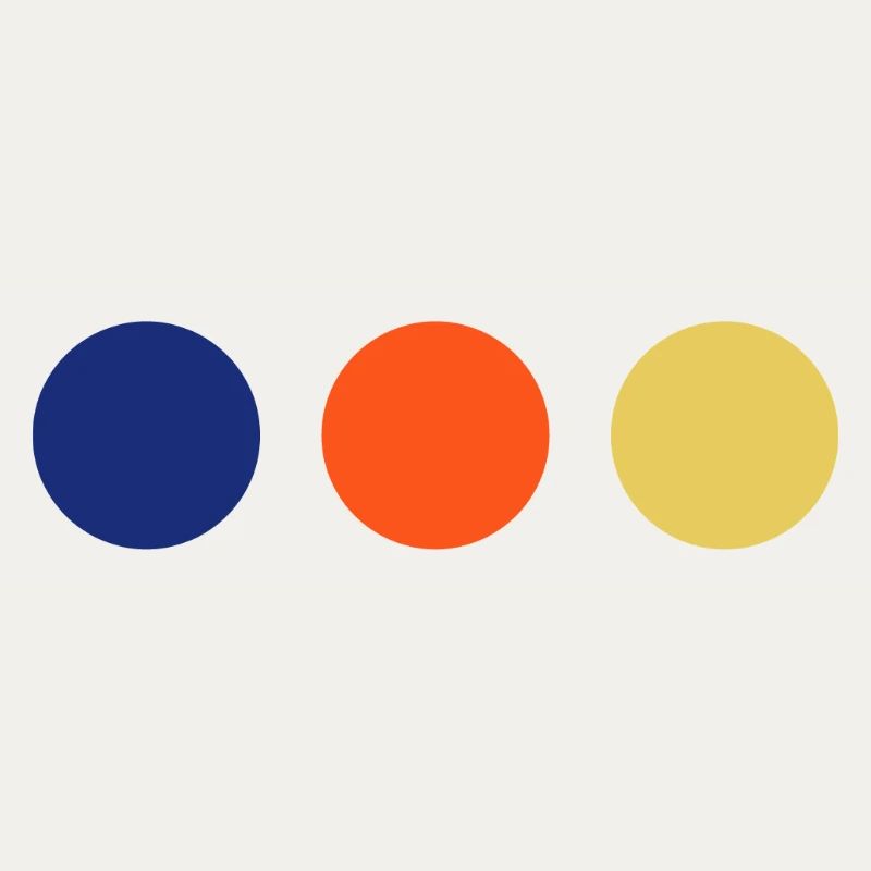 Trio de couleurs Minimal Circles