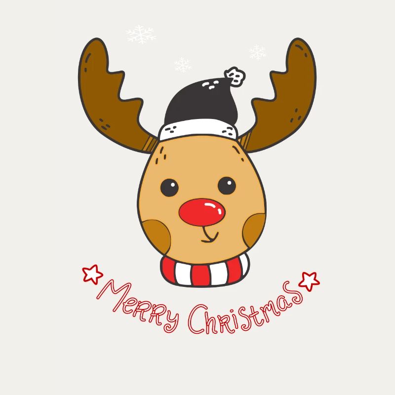 Conception de Noël mignon renne Rudolph