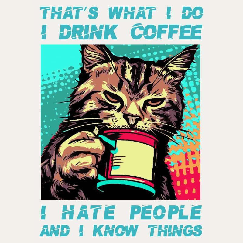 Kaffee mit einer Katze